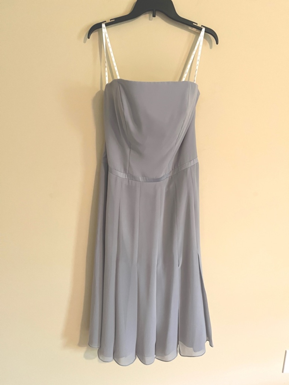 Strap Midi Dress in Soft Gray